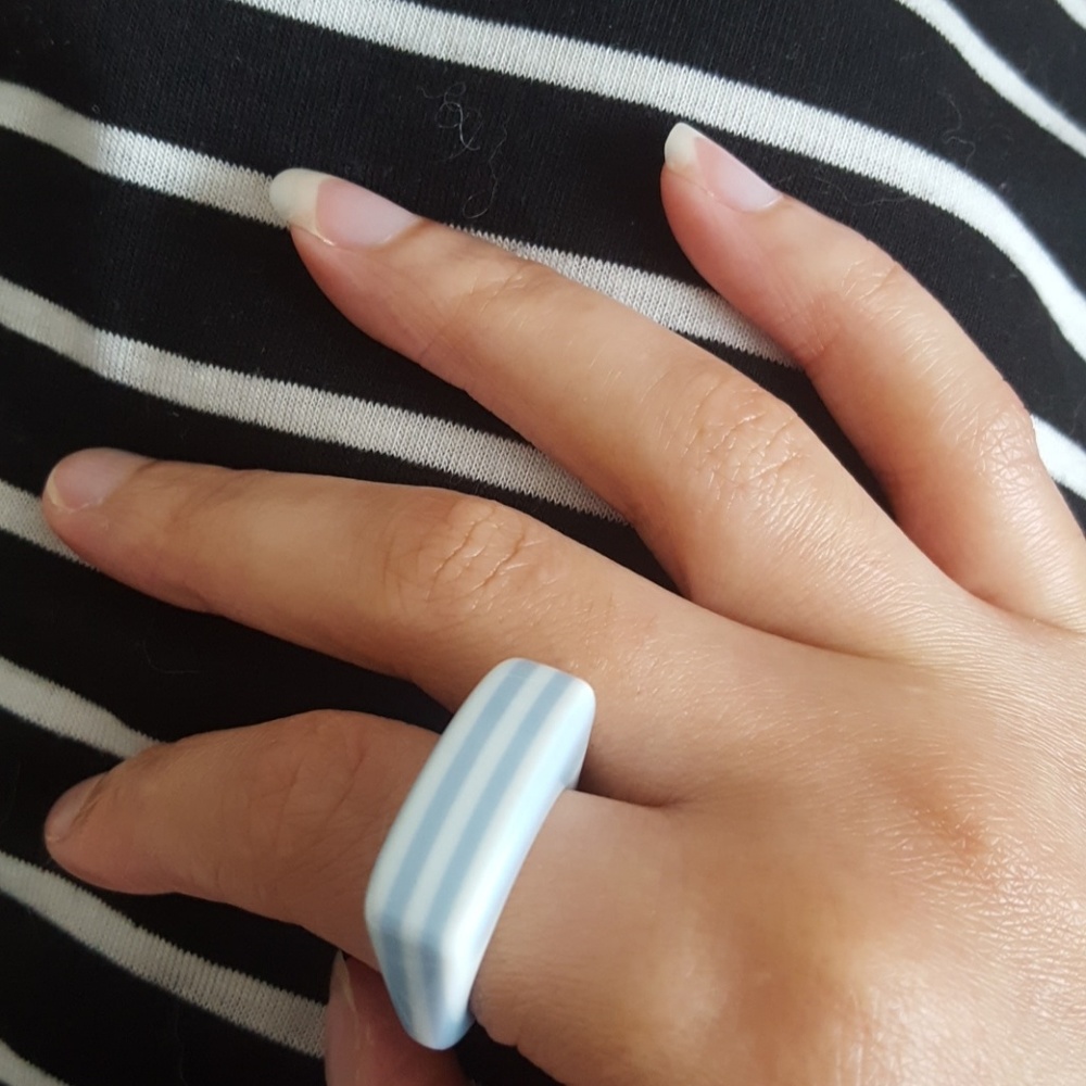 Striped Statement Ring
